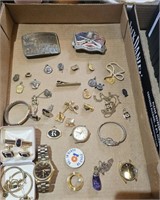 COSTUME JEWELRY BELT BUCKLES BOX LOT