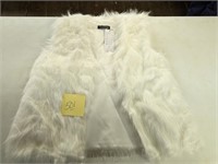 Ladies White Fur Type Vest