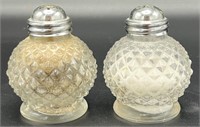 Vintage Diamond Point Glass Salt & Pepper Shaker