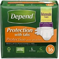 Depend Underwear Briefs  Max Absorbency  Large