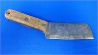 Vintage Heavy Metal Cleaver Wood Handle