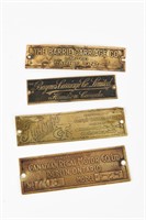 LOT 4 VINTAGE CARRIAGE COMPANY BUGGY & CAR TAGS