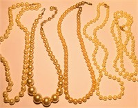 Five Pretty Faux Pearl Necklaces