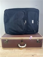 Vintage Suit Case and Luggage Bag (Missing Key)