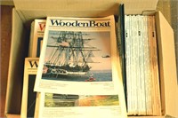 BOX OF WOODEN BOAT MAGAZINES