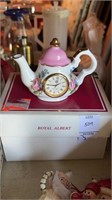 Royal Albert Teacup Mini Clock W/Box
