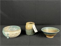 3 Pieces of Contemporary Art Pottery