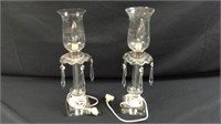 Pair of electric princess house lamps