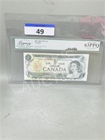Legacy graded Canada 1973 $1 bank note