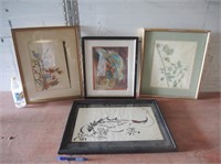 4 ASST. PICTURES-PAINTED,DRAWING & MORE