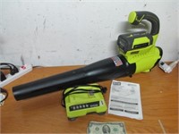 Ryobi 40V Blower w/ Charger & Manual - Charger