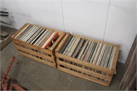 (2) Crates of Assorted Vinyl Record Albums
