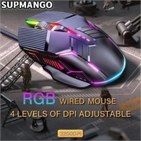 GM6 Wired Mouse RGB Mice Wired