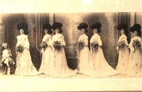 1920's Panoramic photo of Wedding dresses