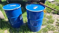 (2) Steel barrels w/ removable lids