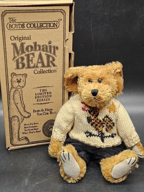 Boyds Collection Mohair Plush Bear in Original Box