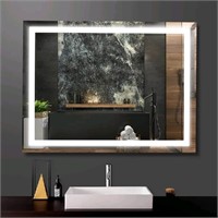 furduzz 32x24 Inch Bathroom LED Mirror, Backlit Wa