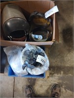 New hardhats and safety shields 2 boxes