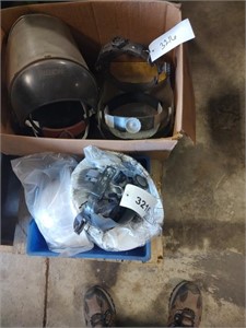 New hardhats and safety shields 2 boxes