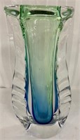 Blue/Green Art Glass Vase