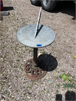 Sundial with cast-iron base