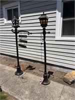 Illuminated Halloween Lamp Posts with Signs