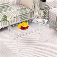 GOIOOIA Acrylic Coffee Table for Living Room - Cle