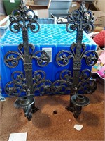 Gothic Victorian Open Scroll Candle Sconces