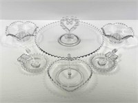 Candlewick Pieces (serving tray, candy dish, misc)