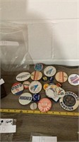 Vintage Bag of Political Pins