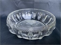 Heavy Pressed Glass Bowl  7-1/2''