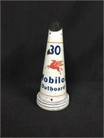 Mobiloil Outboard 30 oil bottle tin top