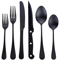 WF6561  YFBXG Silverware Set 24 Pc Matte Black