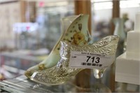 R.S. Prussia & Fenton Glass Shoes