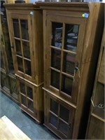 PAIR OF WOODEN STORAGE CABINETS