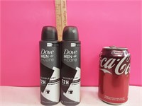 2 New Dove Men+Care Invisable Dry Deodorant