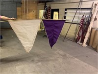 5-purple, 5-white pennant flags