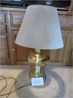 Brass look table lamp