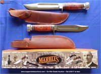 8" Marbles Burl Wood Handle Knife