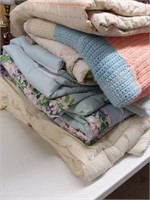 Down Quilt (1), Quilts (2 Store & 1 Homemade),