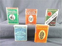 5 Small Tobacco Tins