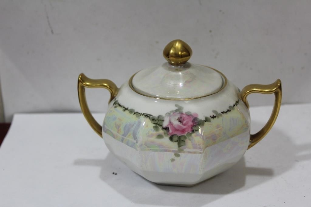 A Lusterware Sugar Container