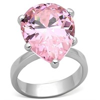 Pear Cut 17.30ct Rose Sapphire Statement Ring