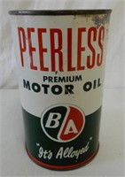 B/A PEERLESS MOTOR OIL IMP. QT. CAN