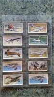 Lot of 10 Airplanes Tobacco Cards from the 1930s