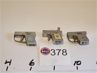 3 Partners Vintage Pistol Lighters