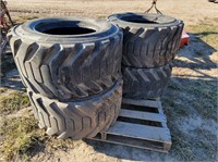 Set of 4 33x15.50-16 bobcat tires