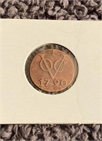 RARE 1790 VOC COLONIAL US FIRST PENNY COIN