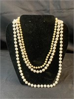 3- Simulated pearl necklaces
