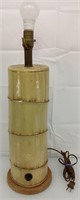 Vintage ceramic bamboo lamp 20"